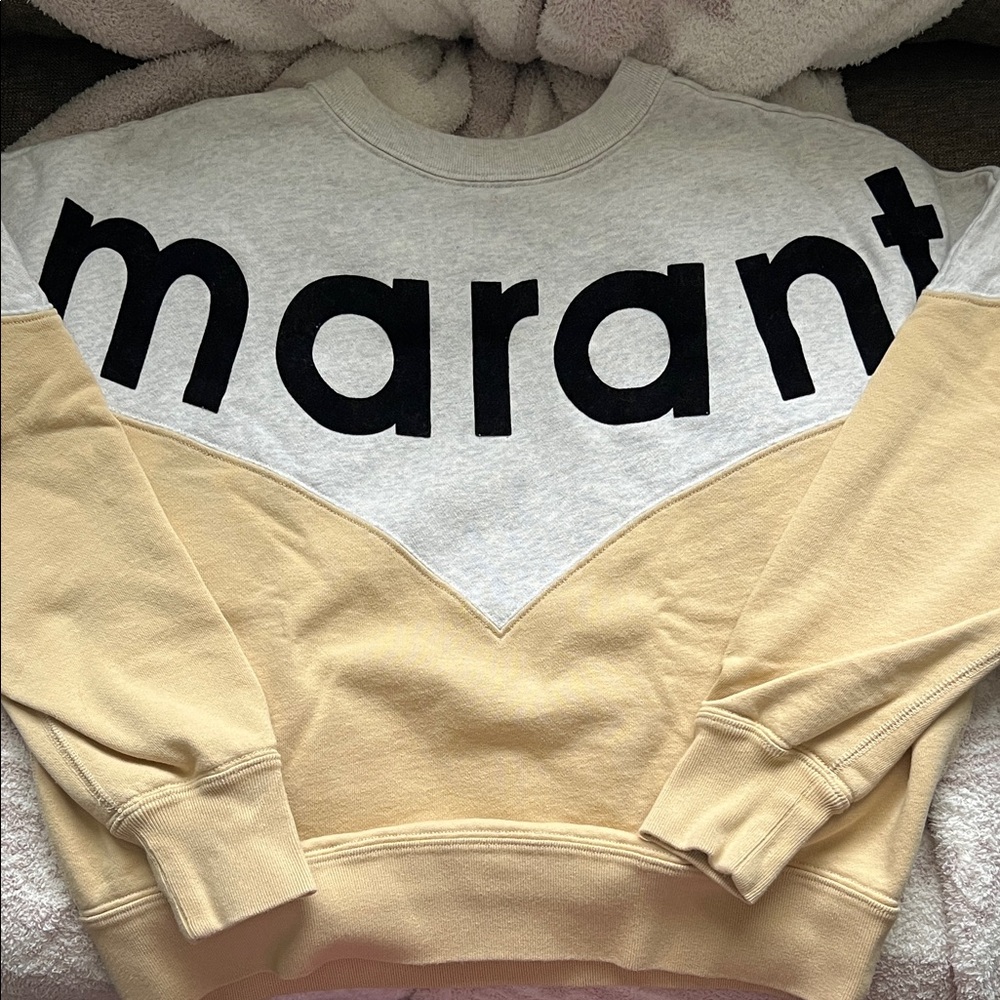 Isabel Marant Cream and Black Sweatshirt